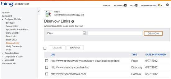 Bing Beats Google to Let Users <br>Disavow Links