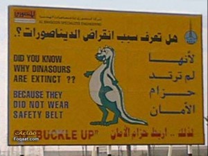Dinosaurs Extinct because of Seatbelts